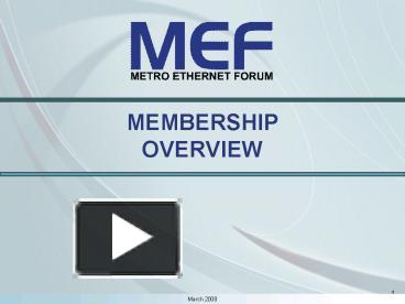 PPT – MEMBERSHIP OVERVIEW PowerPoint Presentation | Free To View - Id ...