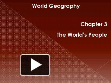 PPT – World Geography PowerPoint Presentation | Free To View - Id ...