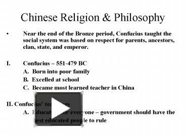 PPT Chinese Religion PowerPoint Presentation Free To View Id