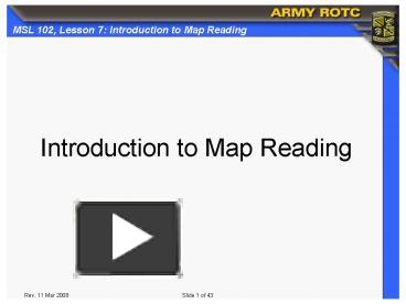 PPT – Introduction To Map Reading PowerPoint Presentation | Free To ...