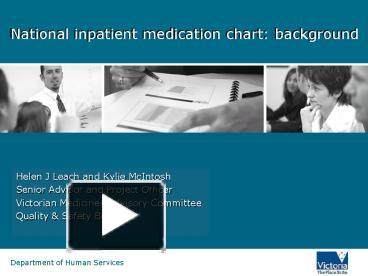 PPT – National inpatient medication chart: background PowerPoint