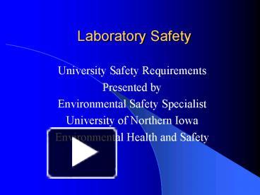 PHA 297: Laboratory Safety - ppt download
