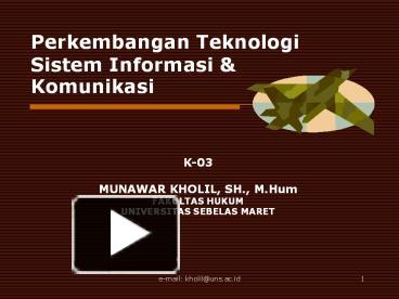 PPT – Perkembangan Teknologi Sistem Informasi PowerPoint Presentation ...