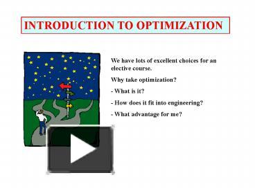 PPT – INTRODUCTION TO OPTIMIZATION PowerPoint Presentation | Free To ...