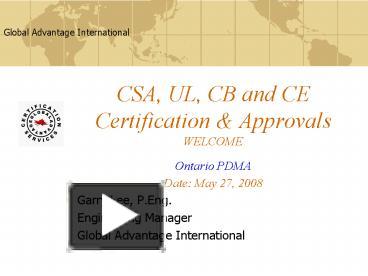 PPT – CSA, UL, CB And CE Certification PowerPoint Presentation | Free ...