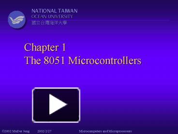 PPT – Chapter 1 The 8051 Microcontrollers PowerPoint Presentation ...