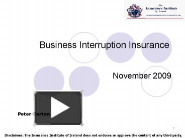 PPT – Business Interruption Insurance PowerPoint Presentation | Free To ...