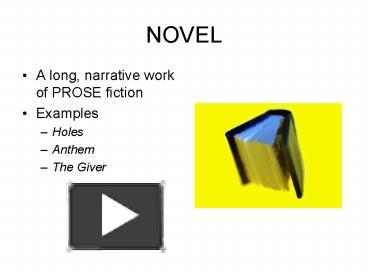 PPT – NOVEL PowerPoint Presentation | Free To View - Id: 1df8bf-NmIxM