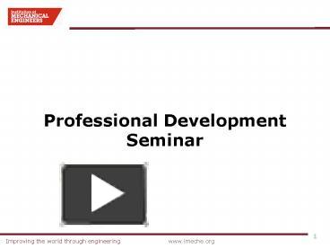 PPT – Professional Development Seminar PowerPoint Presentation | Free ...