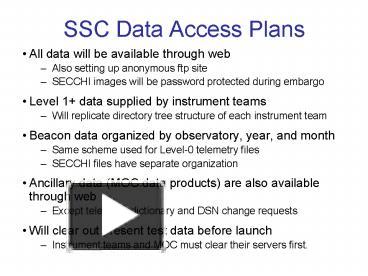 PPT – SSC Data Access Plans PowerPoint Presentation | Free To Download ...