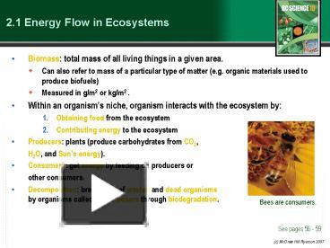 PPT – 2'1 Energy Flow In Ecosystems PowerPoint Presentation | Free To ...