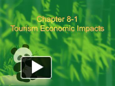 PPT – Tourism Economic Impacts PowerPoint Presentation | Free To View ...