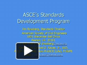 PPT – ASCEs Standards Development Program PowerPoint Presentation ...