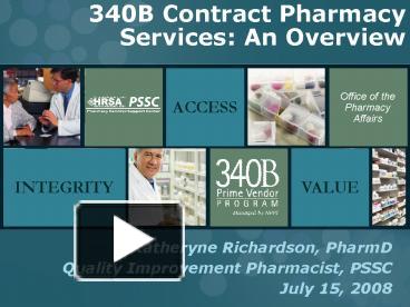 PPT – 340B Contract Pharmacy Services: An Overview PowerPoint ...