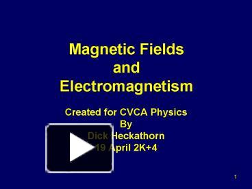 PPT – Magnetic Fields And Electromagnetism PowerPoint Presentation ...