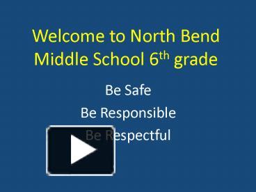 Ppt – Welcome To North Bend Middle School 6th Grade Powerpoint 