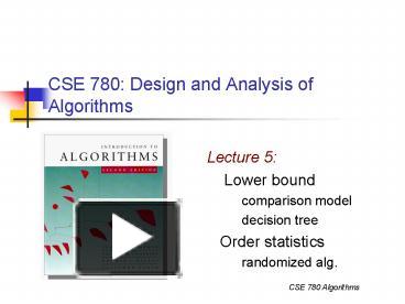 PPT - Design & Analysis of Algorithms CSc 4520/6520 PowerPoint