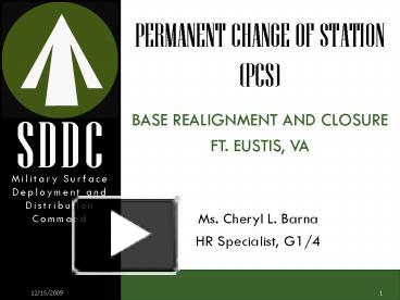 PPT – PERMANENT CHANGE OF STATION PCS PowerPoint Presentation | Free To ...