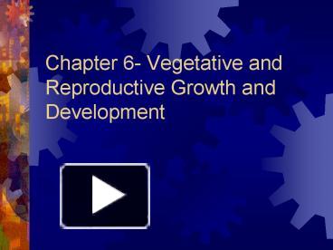 PPT – Chapter 6 Vegetative And Reproductive Growth And Development ...