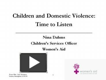 PPT – Children And Domestic Violence: PowerPoint Presentation | Free To ...