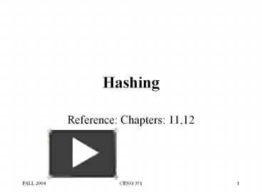 PPT – Hashing PowerPoint Presentation | Free To Download - Id: 22ad88-ZDc1Z