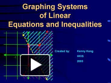 PPT – Graphing Systems Of Linear Equations And Inequalities PowerPoint ...