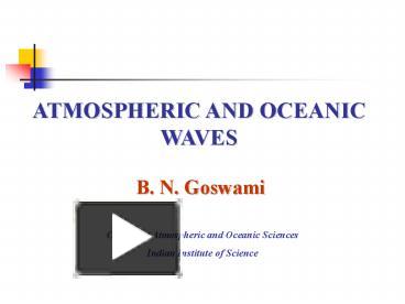 PPT – ATMOSPHERIC AND OCEANIC WAVES PowerPoint Presentation | Free To ...