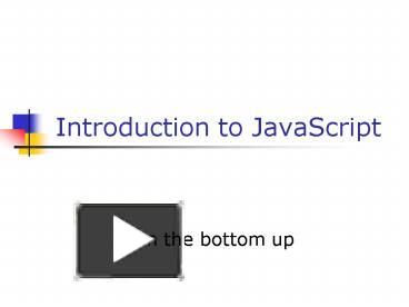 PPT – Introduction To JavaScript PowerPoint Presentation | Free To View ...