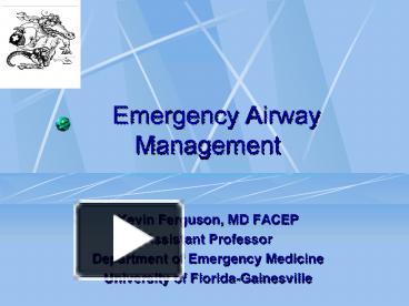 PPT – Emergency Airway Management PowerPoint Presentation | Free To ...