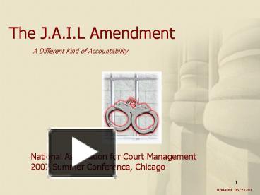 PPT The J A I L Amendment PowerPoint Presentation Free To View Id