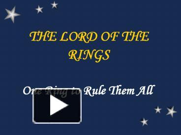 The Fellowship of the Ring - ppt download