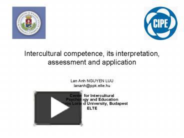 PPT – Intercultural Competence, Its Interpretation, Assessment And ...