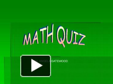 QAMT Yr 8 Quiz Round Sponsored by. - ppt download