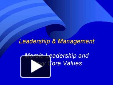 PPT – Leadership PowerPoint Presentation | Free To View - Id: 260599-YTE5M