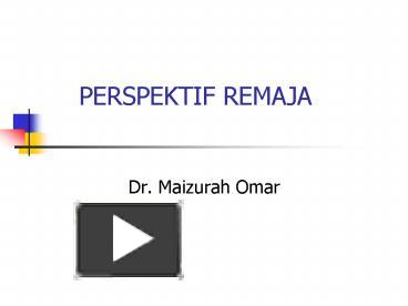 PPT – PERSPEKTIF REMAJA PowerPoint Presentation | Free To View - Id ...