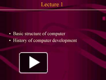 Ppt Basic Structure Of Computer Powerpoint Presentation Free To