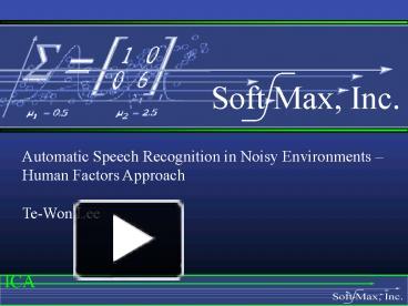 PPT Automatic Speech Recognition In Noisy Environments PowerPoint