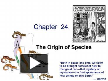 PPT – The Origin Of Species PowerPoint Presentation | Free To View - Id ...