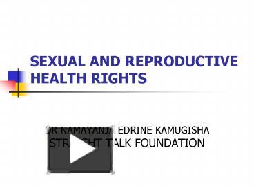 PPT SEXUAL AND REPRODUCTIVE HEALTH RIGHTS PowerPoint