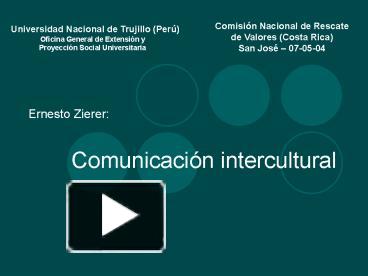 PPT – Comunicacin Intercultural PowerPoint Presentation | Free To View ...