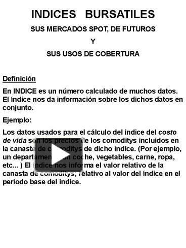 PPT – INDICES BURSATILES PowerPoint Presentation | Free To Download ...