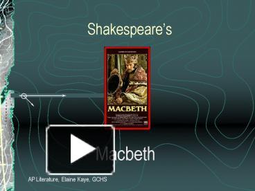 PPT – Shakespeares PowerPoint Presentation | Free To View - Id: 28479-NjRjZ