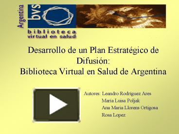 Ppt Desarrollo De Un Plan Estrat Powerpoint Presentation Free To