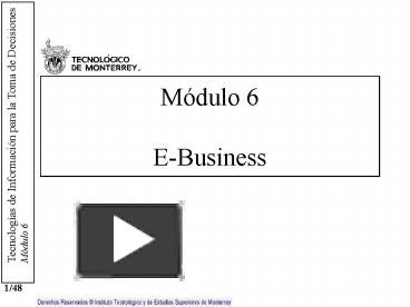 Ppt Mdulo Ebusiness Powerpoint Presentation Free To View Id