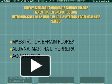 PPT UNIVERSIDAD AUTONOMA DE CIUDAD JUAREZ MAESTRAI EN SALUD PUBLICA