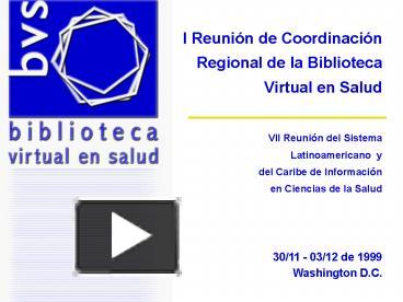 PPT – Presentacin Del Diseo De La Biblioteca Virtual En Salud ...