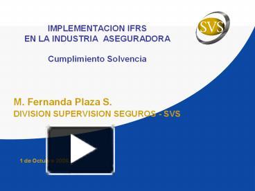 Ppt Implementacion Ifrs En La Industria Aseguradora Cumplimiento