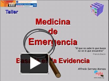 PPT Medicina De Emergencia Basada En La Evidencia PowerPoint