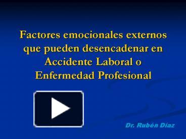 PPT – Factores Emocionales Externos Que Pueden Desencadenar En ...