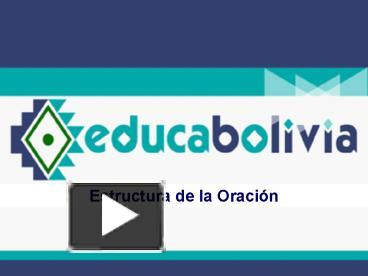 PPT – Estructura De La Oracin PowerPoint Presentation | Free To View ...